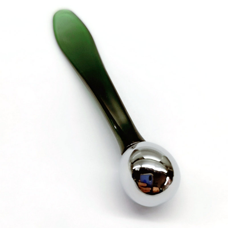 Creme para os olhos rolo de massagem rosto maquiagem facial colher colher rosa ouro mini metal aço inoxidável espátula cosmética