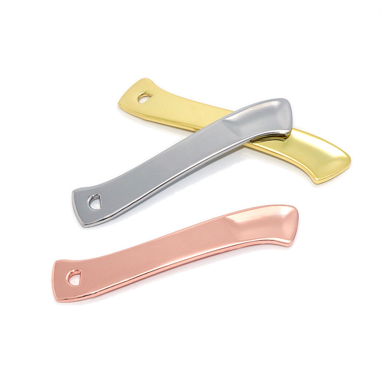 Colher de espátula cosmética de creme reutilizável pequena de metal dourado