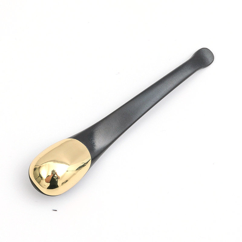 Colher de espátula cosmética dourada e prateada, metal de alta qualidade, creme para os olhos, maquiagem de beleza, máscara facial