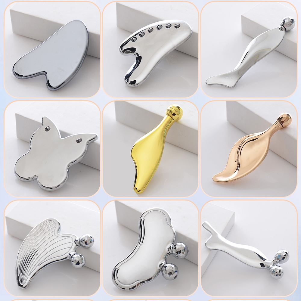 Os recém chegados vara de massagem de olho para relaxar anti-envelhecimento bola de cabeça única massagem corporal metal guasha ferramenta golfinho rolo facial Os recém chegados vara de massagem de olho para relaxar anti-envelhecimento bola de cabeça única massagem corporal metal guasha ferramenta golfinho rolo facial