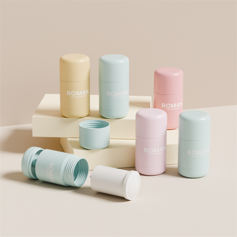 Recipiente plástico vazio da vara do desodorante dos cuidados com a pele 30g 50g com a garrafa de empacotamento recarregada da garrafa Recipiente plástico vazio da vara do desodorante dos cuidados com a pele 30g 50g com a garrafa de empacotamento recarregada da garrafa
