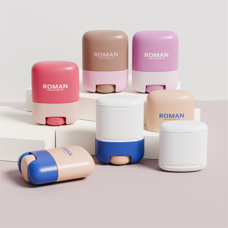 Recipiente plástico vazio da vara do desodorante dos cuidados com a pele 30g 50g com a garrafa de empacotamento recarregada da garrafa Recipiente plástico vazio da vara do desodorante dos cuidados com a pele 30g 50g com a garrafa de empacotamento recarregada da garrafa