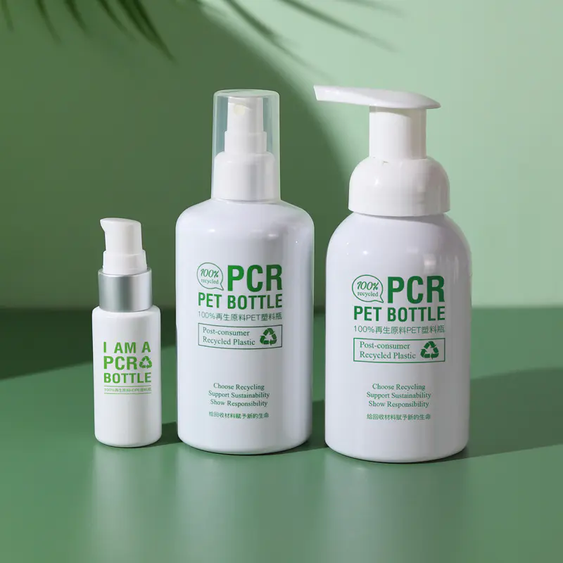 Qual é a diferença entre o Frasco Cosmético PCR e o Frasco Cosmético rPET?